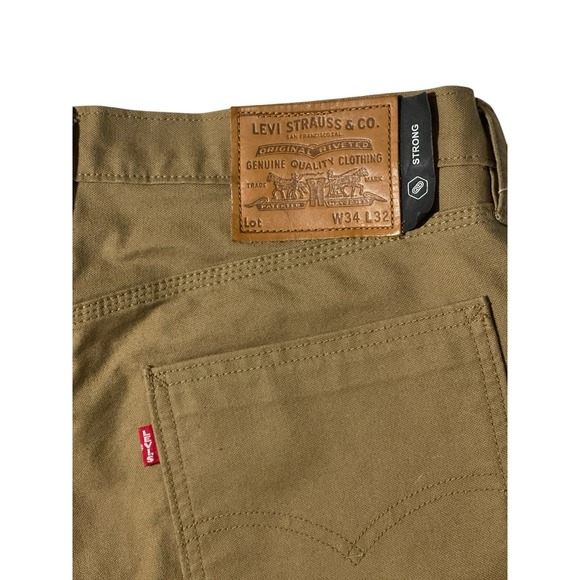 LEVI'S Strong Skateboarding Brown Carpenter Jeans 34/32 (29.5) Button Fly Big‎ E - Picture 5 of 10